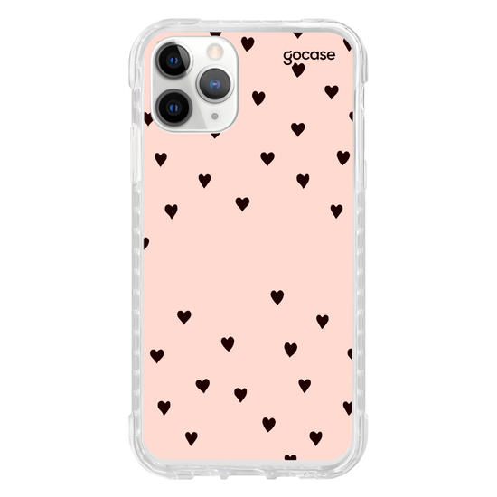 Capinha para celular Black Hearts Rosê Manuscrita