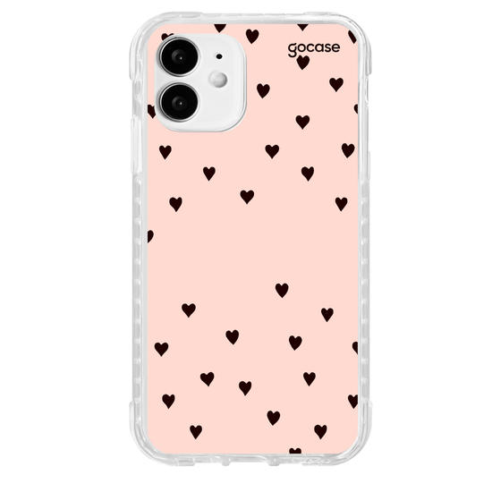 Capinha para celular Black Hearts Rosê Manuscrita