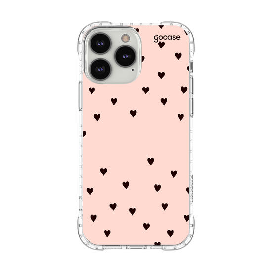 Capinha para celular Black Hearts Rosê Manuscrita