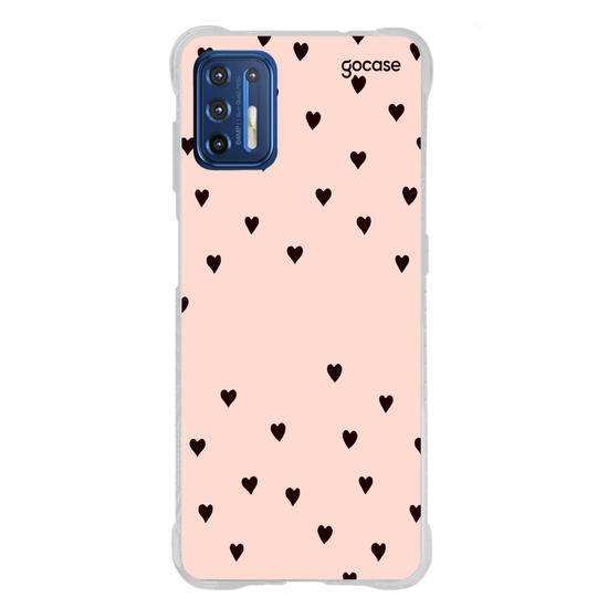 Capinha para celular Black Hearts Rosê Manuscrita