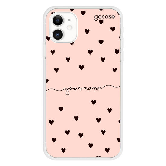 Black Hearts Rose Handwritten Phone Case