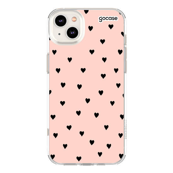 Capinha para celular Black Hearts Rosê