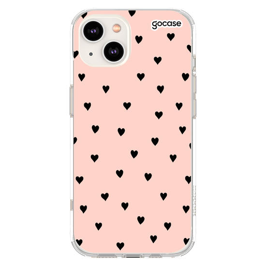 Capinha para celular Black Hearts Rosê