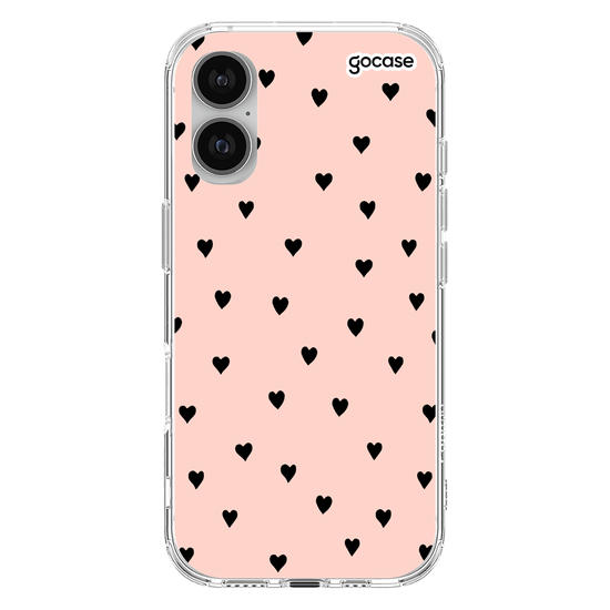 Capinha para celular Black Hearts Rosê