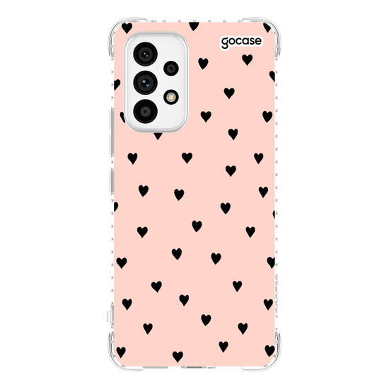 Capinha para celular Black Hearts Rosê