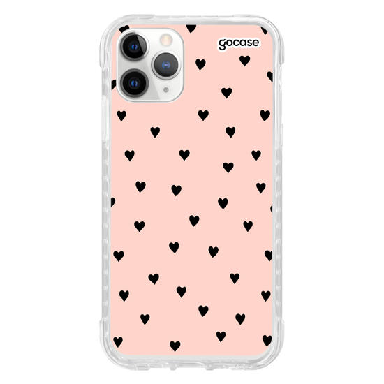 Capinha para celular Black Hearts Rosê