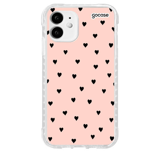 Capinha para celular Black Hearts Rosê