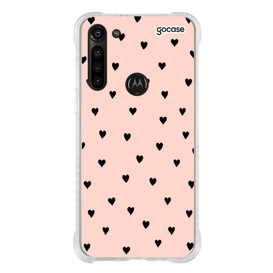 Capinha para celular Black Hearts Rosê