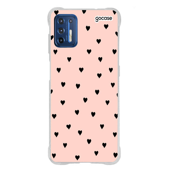 Capinha para celular Black Hearts Rosê