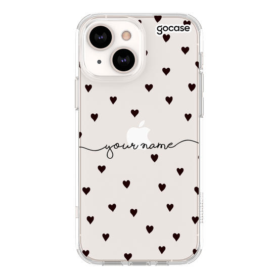 Black Hearts Handwritten Phone Case