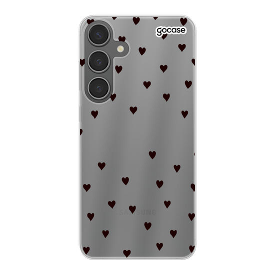 Black Hearts Handwritten Phone Case
