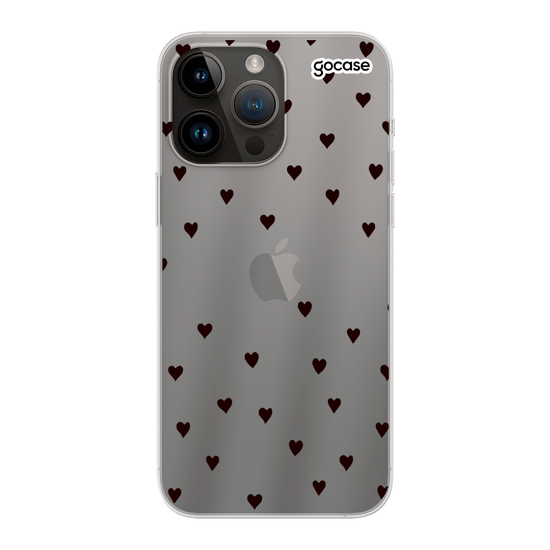 Black Hearts Handwritten Phone Case