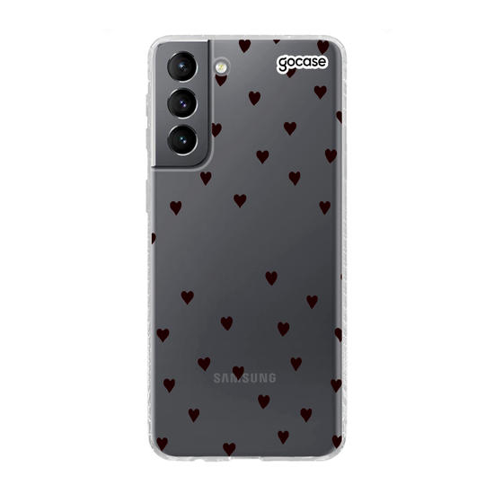 Black Hearts Handwritten Phone Case