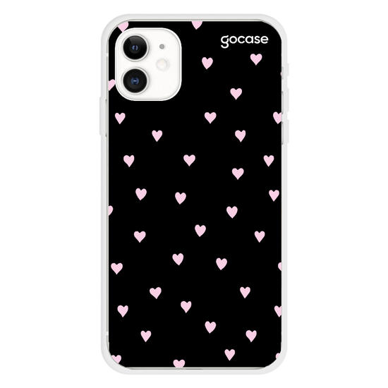 Black Pink Hearts Phone Case