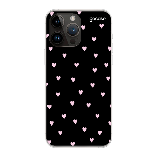 Black Pink Hearts Phone Case