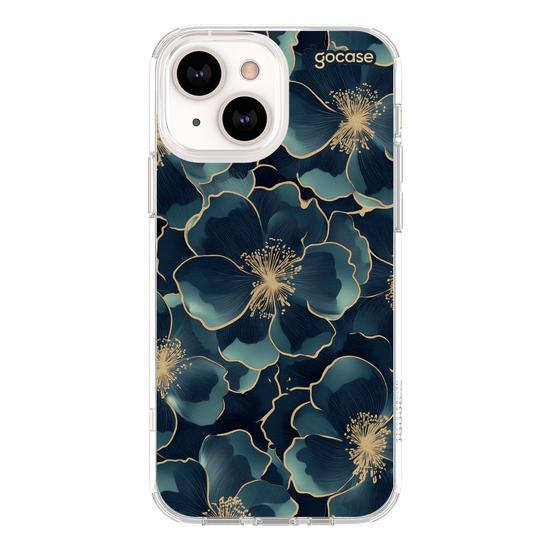Capinha para celular Blue and Gold Flowers