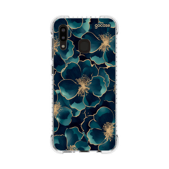 Capinha para celular  Blue and Gold Flowers