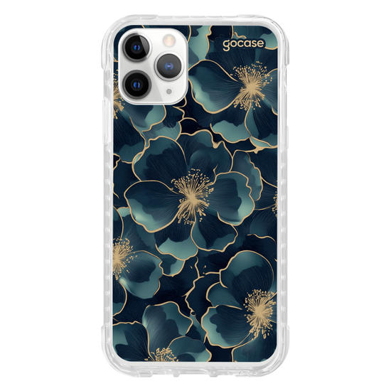 Capinha para celular  Blue and Gold Flowers