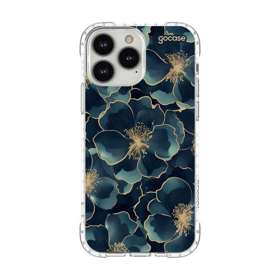 Capinha para celular  Blue and Gold Flowers