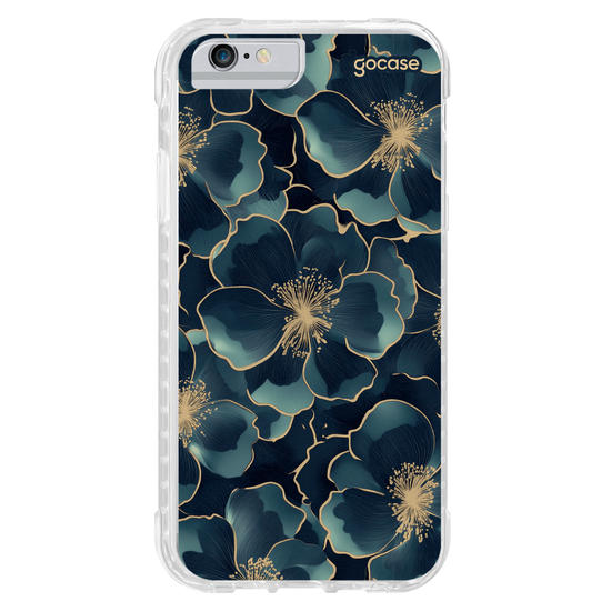 Capinha para celular  Blue and Gold Flowers