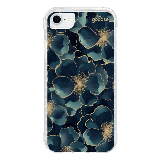 Capinha para celular  Blue and Gold Flowers