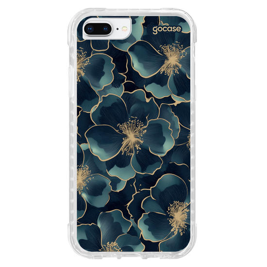 Capinha para celular  Blue and Gold Flowers
