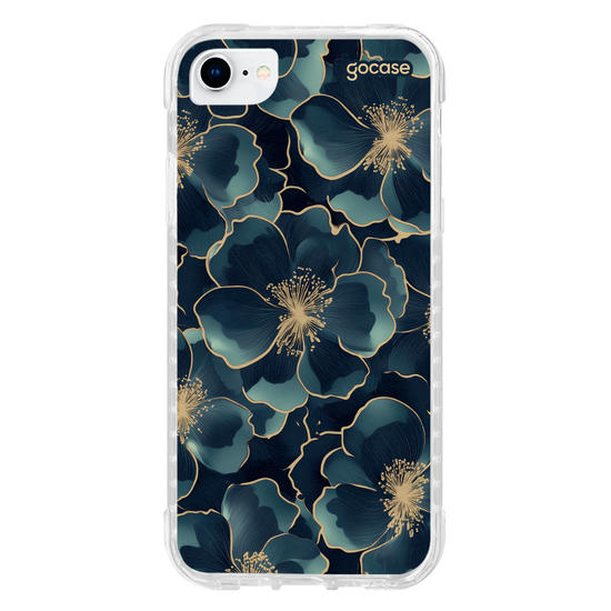 Capinha para celular  Blue and Gold Flowers