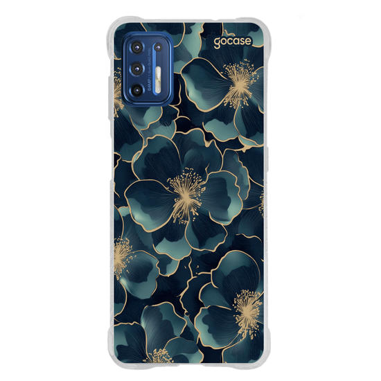 Capinha para celular  Blue and Gold Flowers
