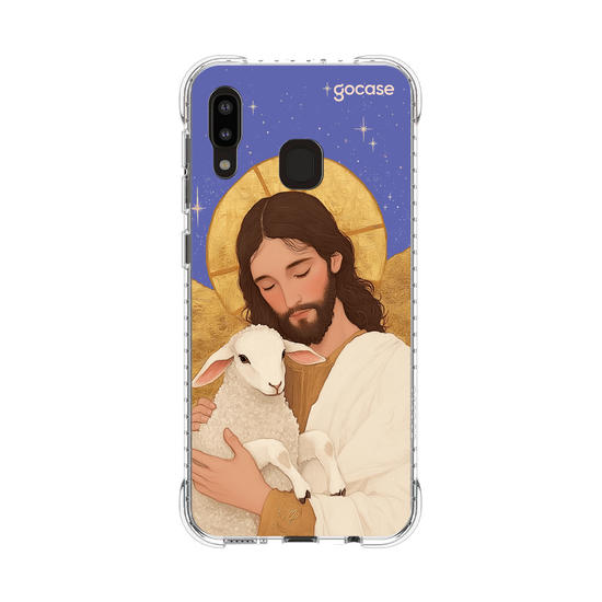 Capinha para celular  Jesus - Blue and Gold