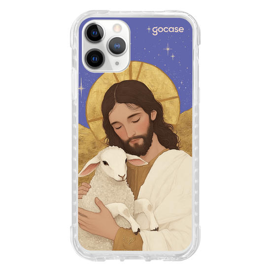 Capinha para celular  Jesus - Blue and Gold