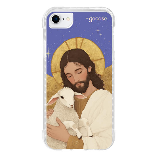 Capinha para celular  Jesus - Blue and Gold