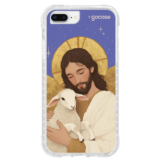 Capinha para celular  Jesus - Blue and Gold