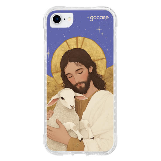 Capinha para celular  Jesus - Blue and Gold