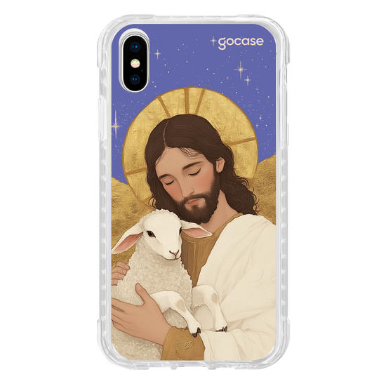 Capinha para celular  Jesus - Blue and Gold