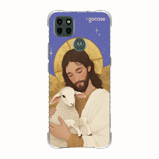 Capinha para celular  Jesus - Blue and Gold