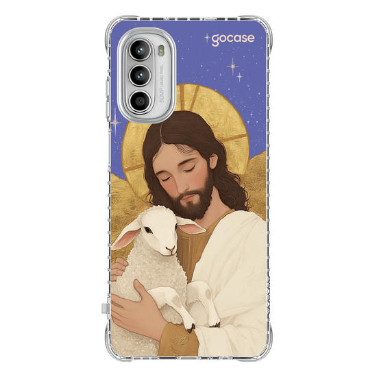 Capinha para celular  Jesus - Blue and Gold