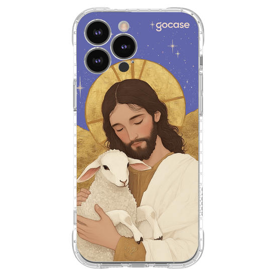 Capinha para celular  Jesus - Blue and Gold