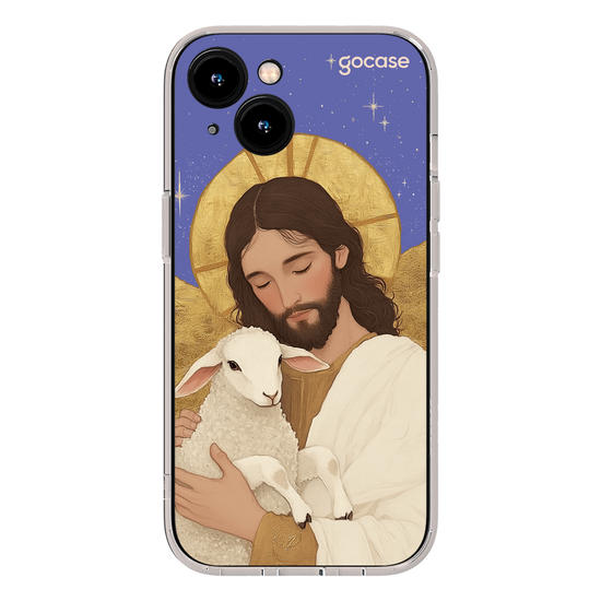Capinha para celular  Jesus - Blue and Gold