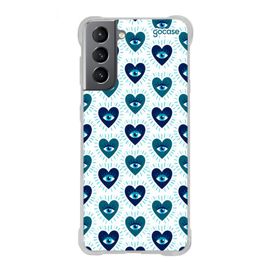 Capinha para celular  Blue Heart Eyes