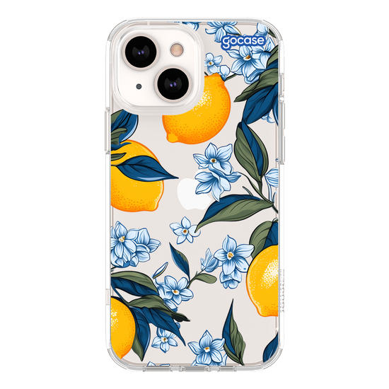  Limões e Folhas Azuis Phone Case