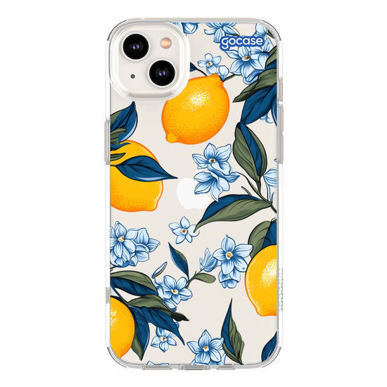 Capinha para celular  Limões e Folhas Azuis