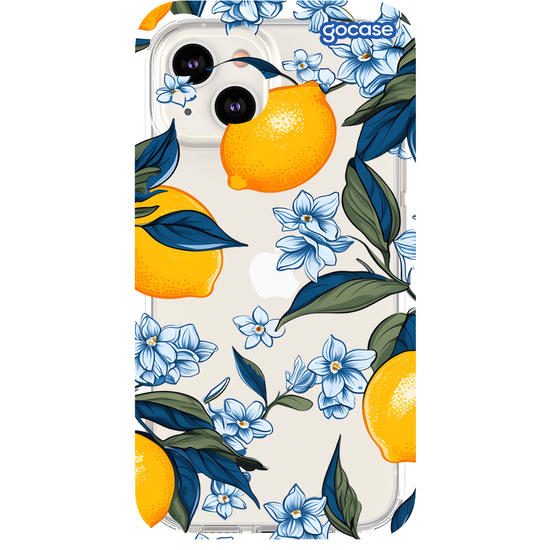 Capinha para celular  Limões e Folhas Azuis