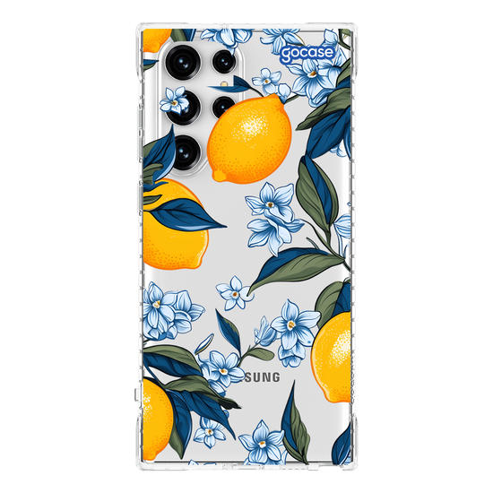 Capinha para celular  Limões e Folhas Azuis