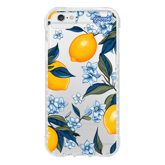 Capinha para celular  Limões e Folhas Azuis
