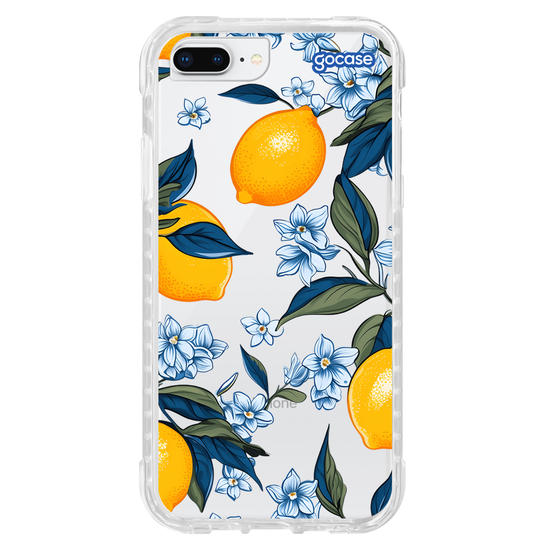 Capinha para celular  Limões e Folhas Azuis