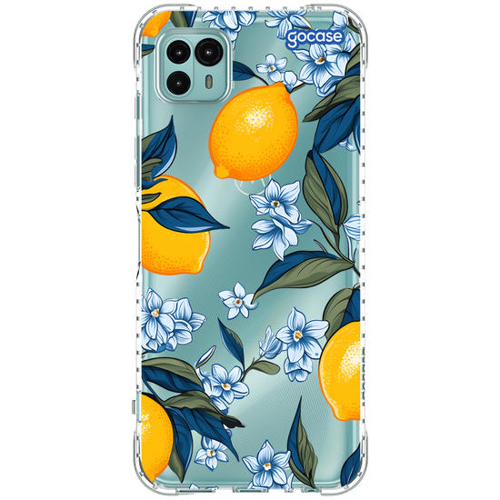Capinha para celular  Limões e Folhas Azuis