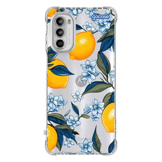 Capinha para celular  Limões e Folhas Azuis