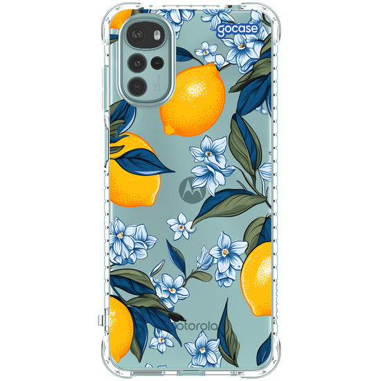 Capinha para celular  Limões e Folhas Azuis