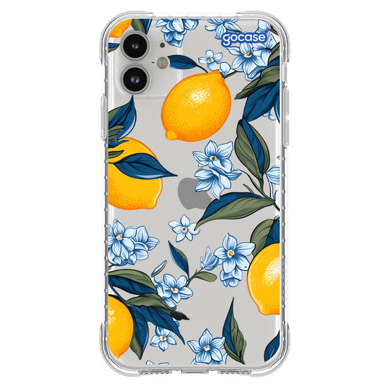 Capinha para celular  Limões e Folhas Azuis