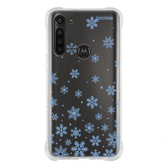 Capinha para celular  Blue Snow Flakes